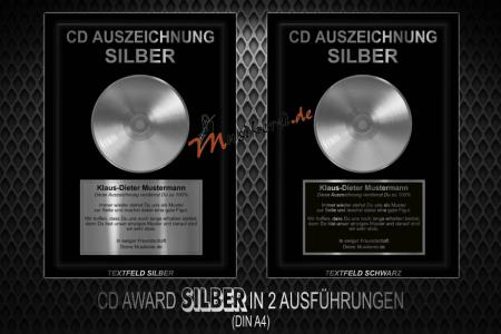 Silberne CD Auszeichnung glänzend